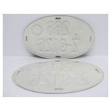 Matching Pair of Vintage Metal German License Plates