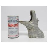 Old Vintage Cast Iron Hippo