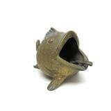 Old Vintage Brass Fish Ash Tray / Receiver
