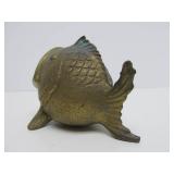 Old Vintage Brass Fish Ash Tray / Receiver
