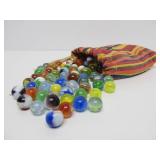Bag Full of Old Vintage Marbles