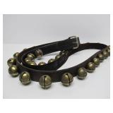 LARGE Antique Leather Strap Sleigh Bell Set