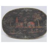 Wonderful Original 18th Century Painted Oval Box
