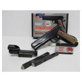 Like-New Working DAISY POWERLINE 45 Air Pistol w/Case, Laser Sight & Magazines