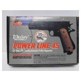 Like-New Working DAISY POWERLINE 45 Air Pistol w/Case, Laser Sight & Magazines