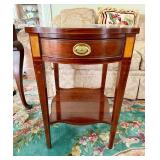 Wonderful Condition and Quality High End BAKER FURNITURE Inlaid Lamp Table w/Drawer