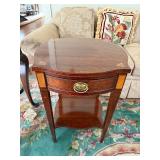 Wonderful Condition and Quality High End BAKER FURNITURE Inlaid Lamp Table w/Drawer