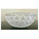 Beautiful Signed LALIQUE "Nemours" Crystal Bowl