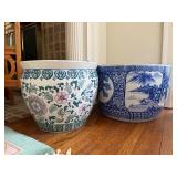 2 Large Vintage Oriental Planters