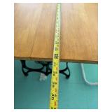 Coffee Table Made w/Antique Cast Iron Sewing Cabinet Treadle Base