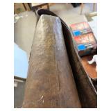 LARGE Early Antique Brass or Copper Cow Bell w/Original Leather