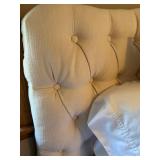 Upholstered Bed Frame w Tufted Headboard & Mattress King