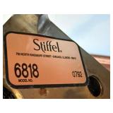 Stiffel Brass Table Lamp Model 6818 Cream Shade 34in Good