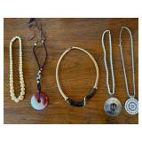 Lot of 5 Fashion Necklaces Pendant Beaded Collar Assorted Styles