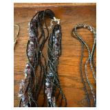 3 Pc Statement Necklace Lot Shell Pendants Beaded Strands Fashion Jewelry