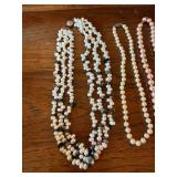 Vintage Imperfect Shaped Real Pearl Jewelry Lot Necklaces Bracelet Earrings Mixed Set