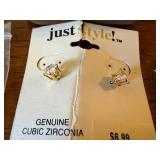 Costume Jewelry Lot Eliot Danori CZ Earrings Rhinestone Bracelet