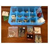 Mixed Vintage Costume Jewelry Lot Trifari Sterling Earrings Pins