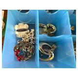 Mixed Vintage Costume Jewelry Lot Trifari Sterling Earrings Pins