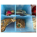 Mixed Vintage Costume Jewelry Lot Trifari Sterling Earrings Pins