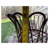 Vintage Rusted Metal Plant Stand Wire Basket Jardiniere 35in Tall