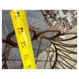 Vintage Rusted Metal Plant Stand Wire Basket Jardiniere 35in Tall