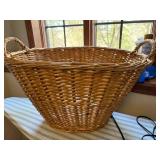 Black+Decker Iron & Large Wicker Basket Household Utility Lot