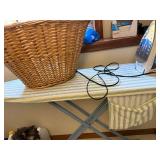 Black+Decker Iron & Large Wicker Basket Household Utility Lot
