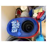 Mixed Cleaning Supply Lot Spin Mop Buckets Dusters Cloths Swiffer