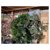 Mixed Seasonal Wreaths Garlands Holiday Decor Lot Twig Pine Cone