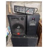 SoundTech S20 Powered Mixer PA Speaker System Lot Untested