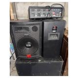 SoundTech S20 Powered Mixer PA Speaker System Lot Untested