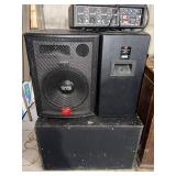 SoundTech S20 Powered Mixer PA Speaker System Lot Untested