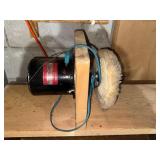 General Electric Bench Buffer Polisher w Cloth Wheel Shop Built