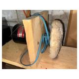 General Electric Bench Buffer Polisher w Cloth Wheel Shop Built