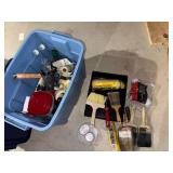Mixed Paint Supplies Lot Brushes Rollers Tray Tape Red Devil Level