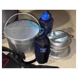 Camping Gear Lot Sleeping Bags Pads Cook Kit Platypus Hydration