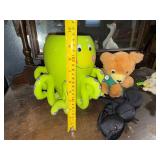 Large Green Octopus Planter Ceramic Cachepot Novelty Decor 10 in