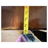 Vintage Wood Magazine Rack Storage Bench Hinged Lid 31x24x20