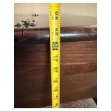 Vintage Wood Magazine Rack Storage Bench Hinged Lid 31x24x20