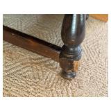 Vintage Wood Magazine Rack Storage Bench Hinged Lid 31x24x20