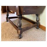 Vintage Wood Magazine Rack Storage Bench Hinged Lid 31x24x20