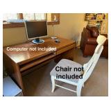 Oak Computer Desk with Slide-out Tray & Drawer includes desk lamp -  47x24x30 Fair