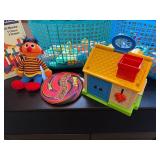 Mixed Preschool Toy Lot Fisher-Price Ernie Blocks Baskets Good