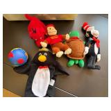 Mixed Plush Toy Lot Ty Beanie Babies Clifford Curious George Puppets