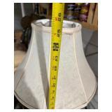 Vintage Style Ornate Table Lamp w Cream Shade 24 in Untested