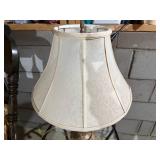 Vintage Style Ornate Table Lamp w Cream Shade 24 in Untested