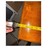 Traditional 4 Drawer Wood Bachelor Chest Nightstand Brass Pulls