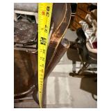 Pair Vintage Oak Dining Chairs Arts & Crafts Style 36in Mixed Cond