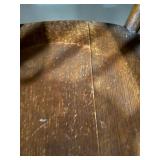 Pair Vintage Oak Dining Chairs Arts & Crafts Style 36in Mixed Cond